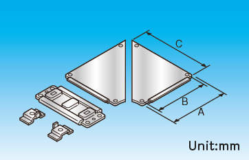 【REB】BASEPLATE SET FOR 90°FLAT ELL