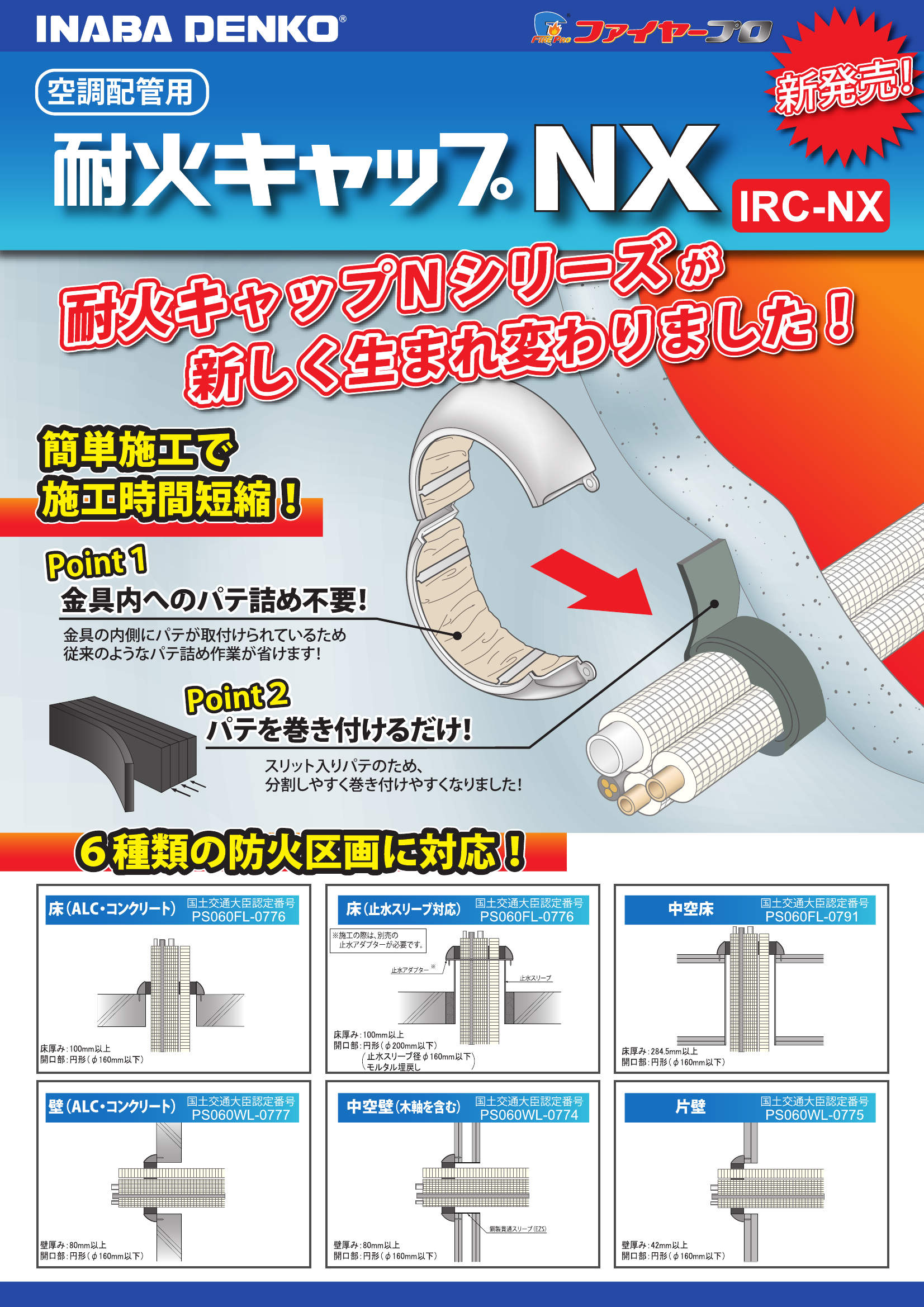 IPNX】熱膨張性耐熱シール | 製品情報 | 因幡電工 INABA DENKO（因幡 