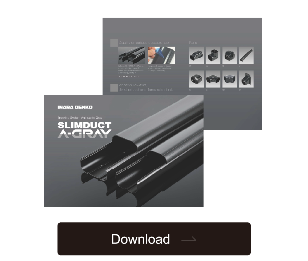 Livre conceptuel Slimduct A-Gris-INABA DENKO
