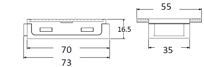 取付ベース「CSB-BL」寸法図-因幡電工（INABA DENKO）
