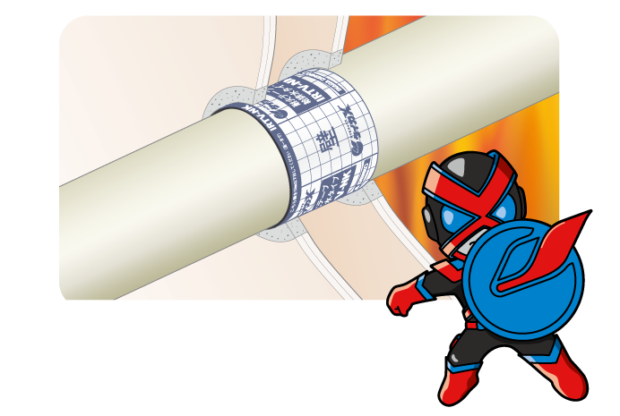 耐火テープ 給排水タイプ「IRTV-N」-INABA DENKO(因幡電工)