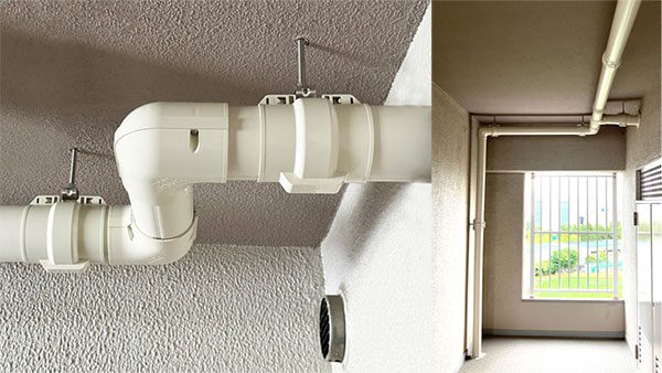 従来のラッキングの代わりに新しく採用したスリムダクトPD－因幡電工（INABA DENKO）