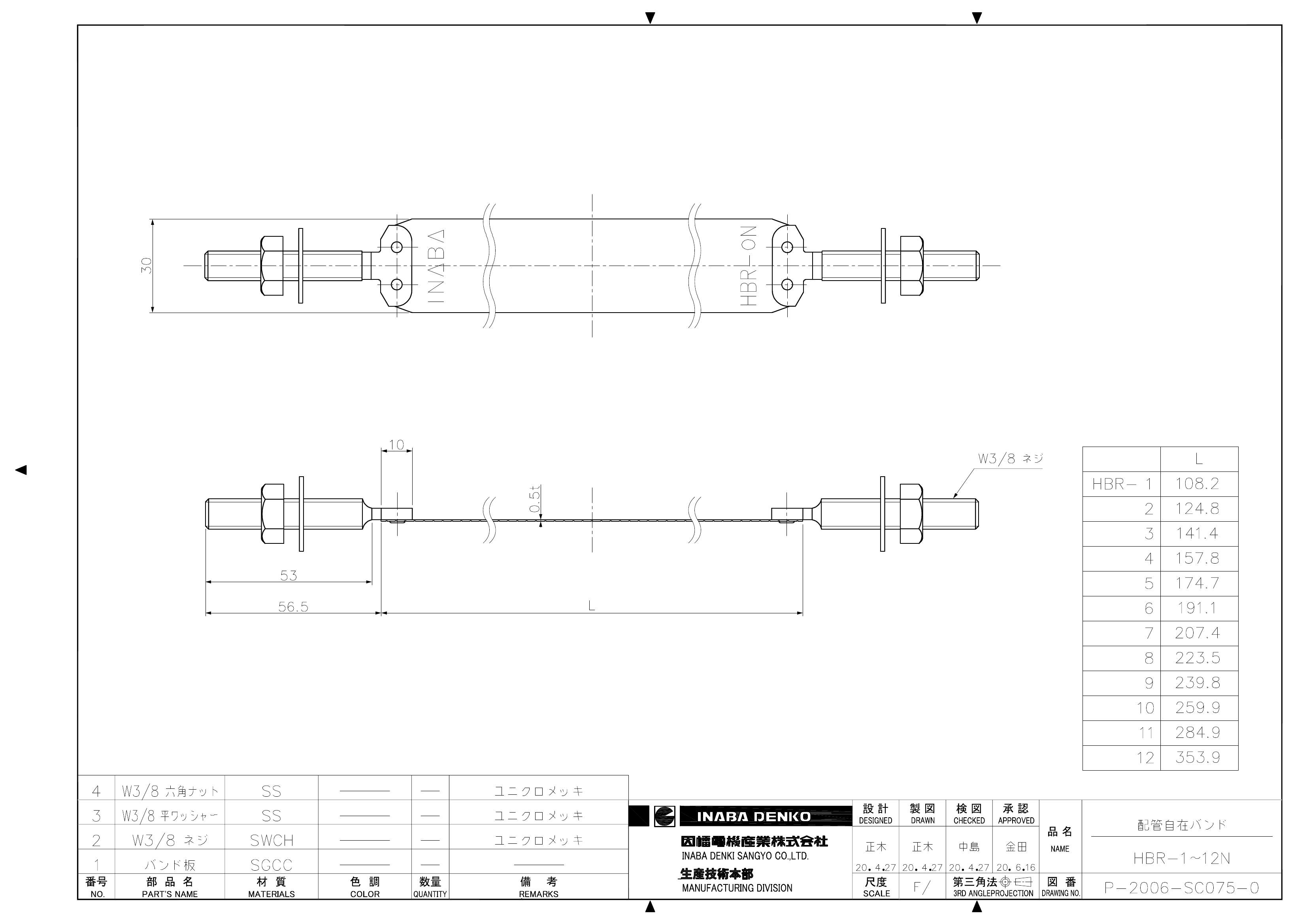 HBR】配管自在バンド | 製品情報 | 因幡電工 INABA DENKO（因幡電機産業）
