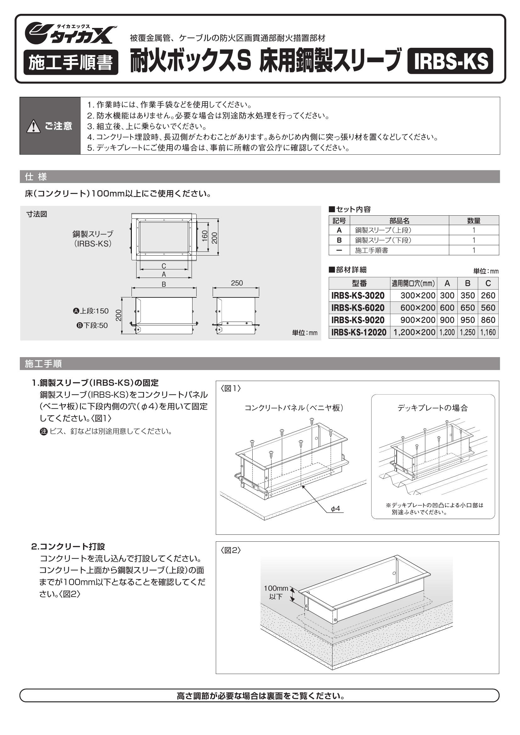 因幡電工 IRBS-KS-12020 IRBS用 鋼製スリーブ 因幡電工 IKP-KS-12020 IRBS用 中空スリーブ 因幡電工 中空壁用