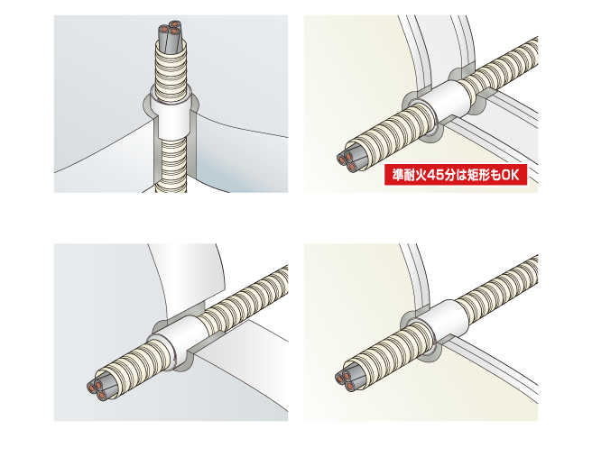 ALC・コンクリート床 中空壁 ALC・コンクリート壁 片壁