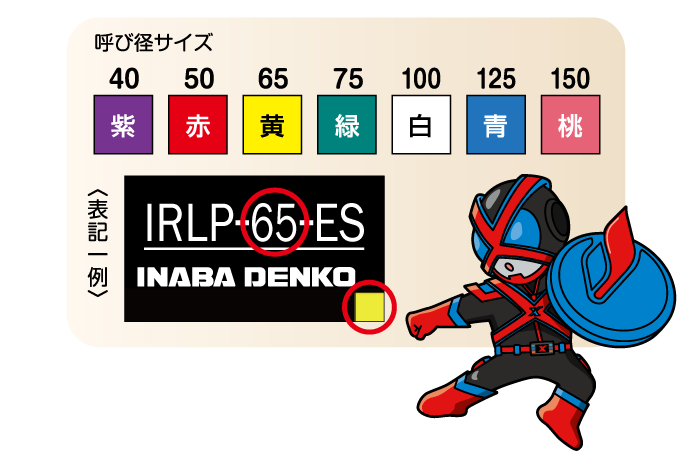 ラベルを見ればサイズが一目で分かる！