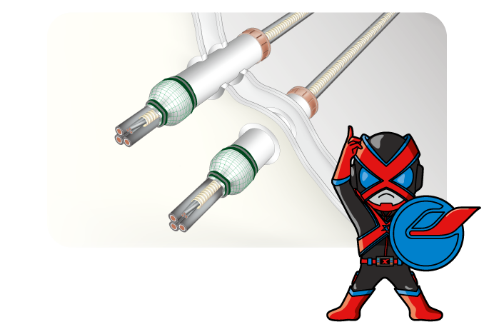 そんな時には＜耐火テープ　電線管タイプ＞電線管と電線(ケーブル)に巻き付けるだけの優れた相棒だ！